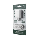 REMAX Power Adapter 2 Ports with USB-C to Lightning Cable