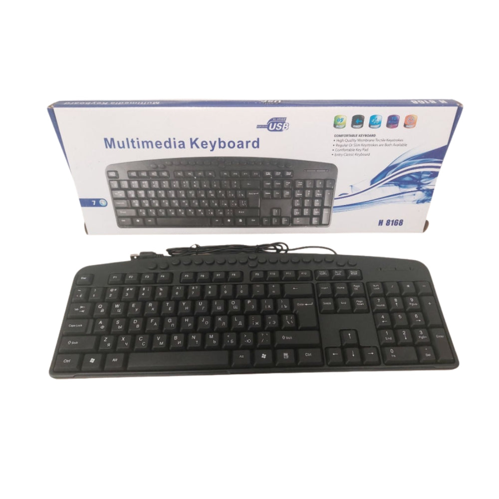 H8168 Multimedia Keyboard – Full-Size Computer Keyboard