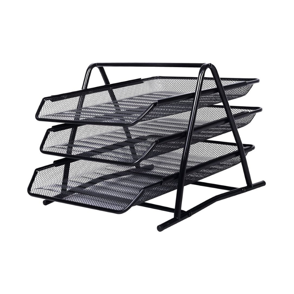 Metal 3-Tier Letter Tray / Document Tray – 3-Level Desktop Organizer