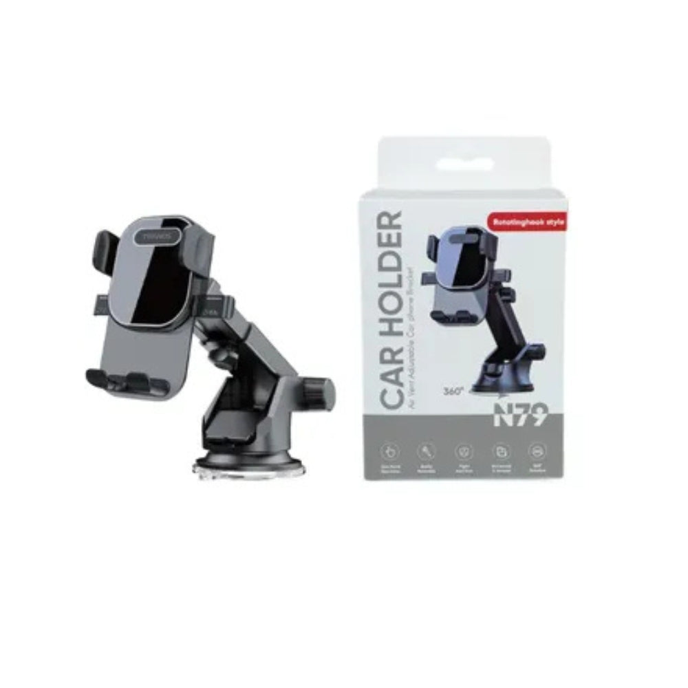N79 Car Mobile Holder – 360° Rotating Adjustable Dashboard Phone Mount