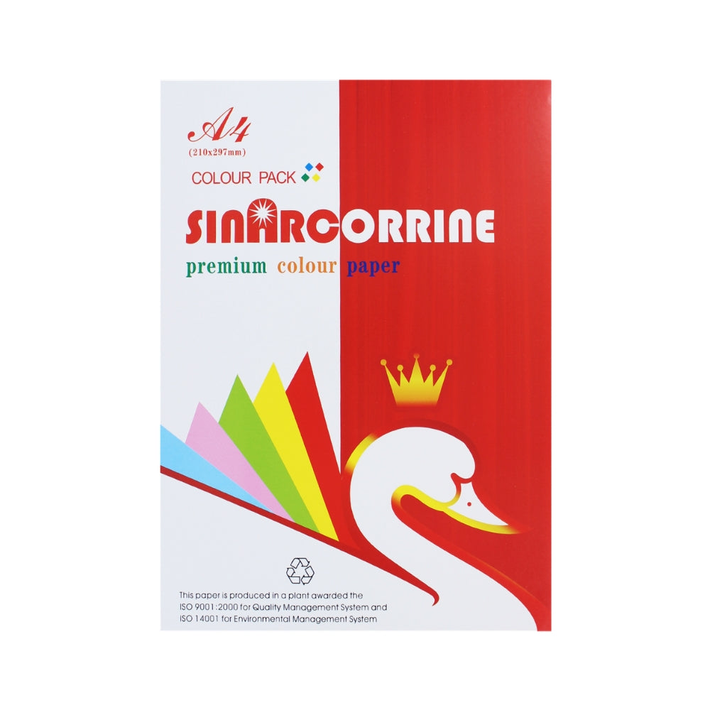 Sinarcorrine Coloured Paper – 100 Sheets