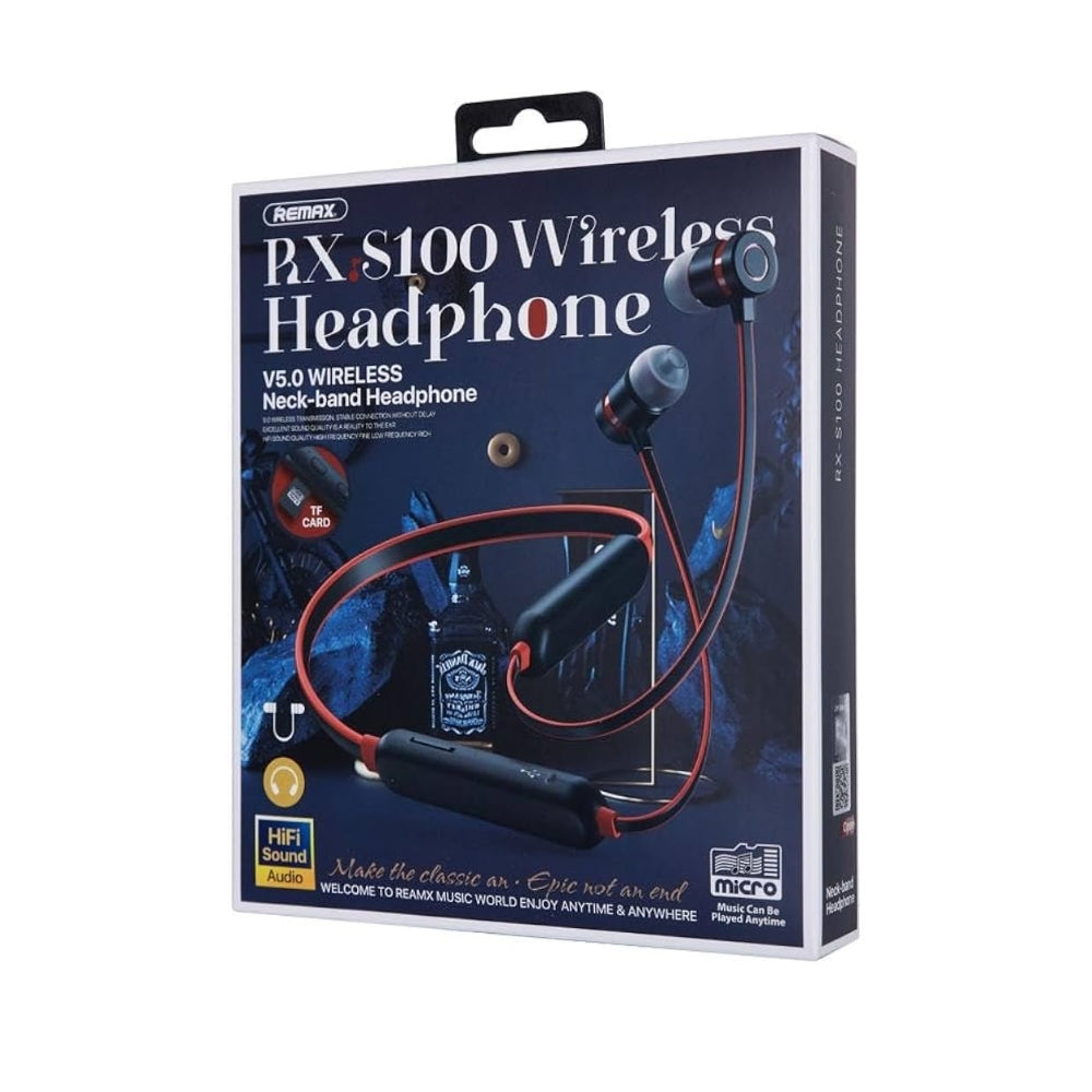 REMAX RX-S100 Wireless Earphones with Neckband & SD Card Support