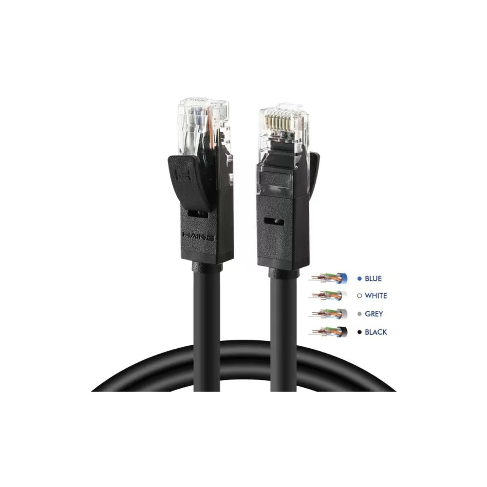 HAING HI-LCB03-10M CAT6 Ethernet Cable – 26 AWG, 10/100/1000 Mbps, 1 Gbps, 10M