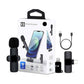 K8 Dual Wireless Lavalier Microphone for Android & iPhone – Type-C & Lightning, Noise Reduction, Rechargeable