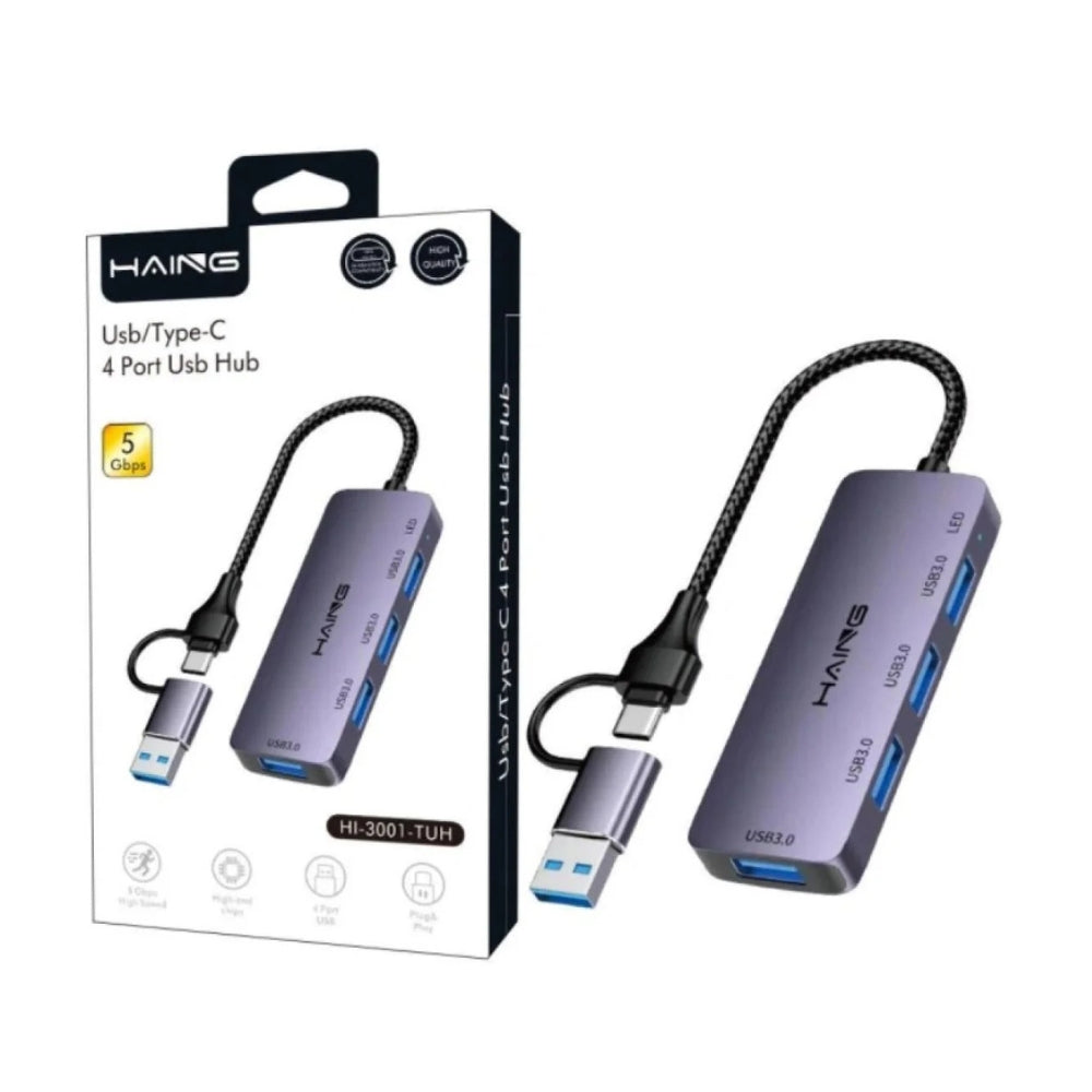 HAING HI-3001-TUH USB Type-C 4 Port Hub