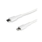Durable White USB-C to Lightning Cable – Heavy-Duty Aramid Fiber Charger & Sync Cable