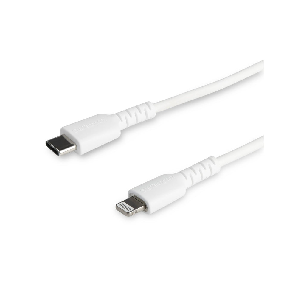 Durable White USB-C to Lightning Cable – Heavy-Duty Aramid Fiber Charger & Sync Cable