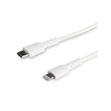 Durable White USB-C to Lightning Cable – Heavy-Duty Aramid Fiber Charger & Sync Cable