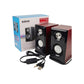 K2036 2.0 Multimedia Speakers – Wooden Box, 3.5mm Stereo Jack, USB Powered for PC & Laptop