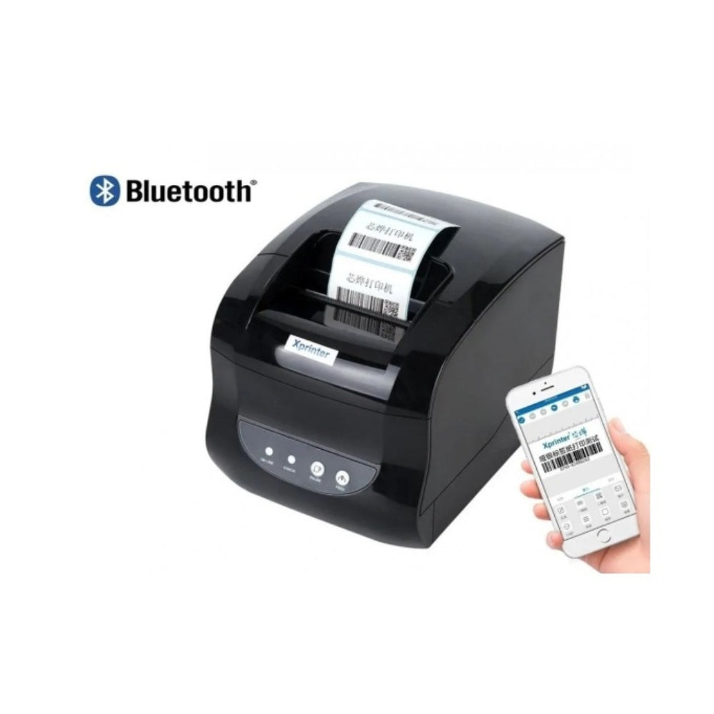 طابعة ملصقات وباركود حرارية Xprinter XP-365B – منفذ USB، طباعة حرارية مباشرة، دقة 203 نقطة في البوصة