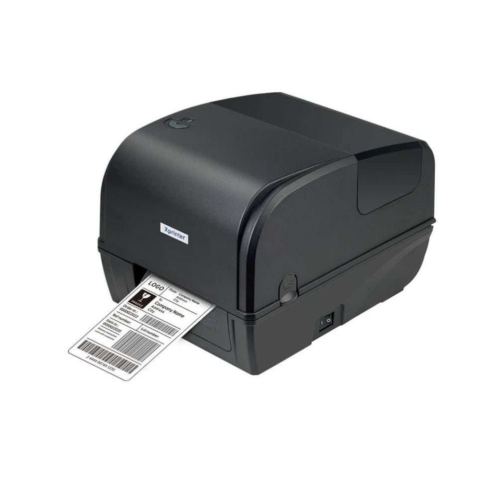 طابعة ملصقات الباركود Xprinter XP-TT426B – نقل حراري وحراري مباشر، 203 نقطة في البوصة