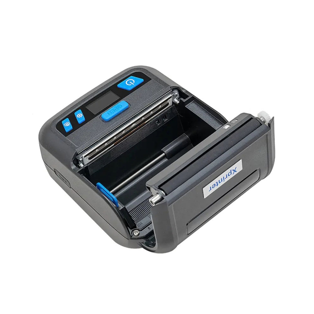 طابعة محمولة صغيرة 3 بوصة Xprinter XP-P328B، طابعة ملصقات متنقلة 80 مم لقطاع التجزئة