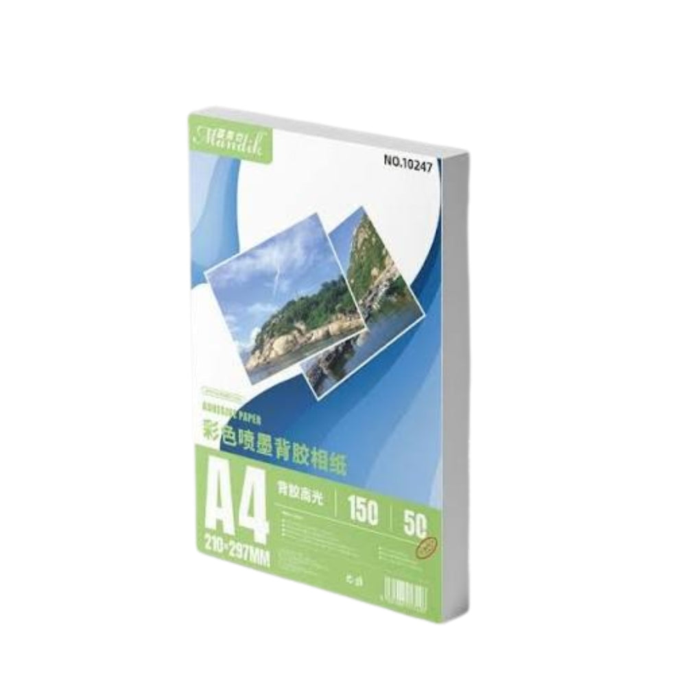 Mandik A4 Adhesive Paper – 150 GSM, 50 Sheets