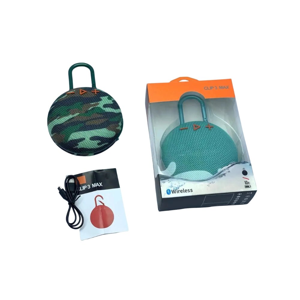 Portable Wireless Bluetooth Speaker – IPX7 Waterproof, Clip-On Design, Extra Bass Mode, 175W