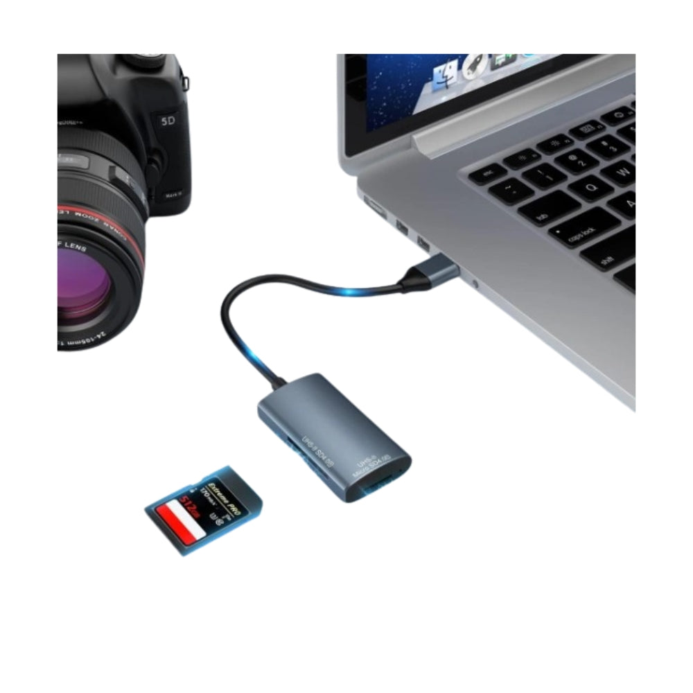 HAING HI-3007-CRD USB 3.0 & Type-C to Multi-Function Card Reader