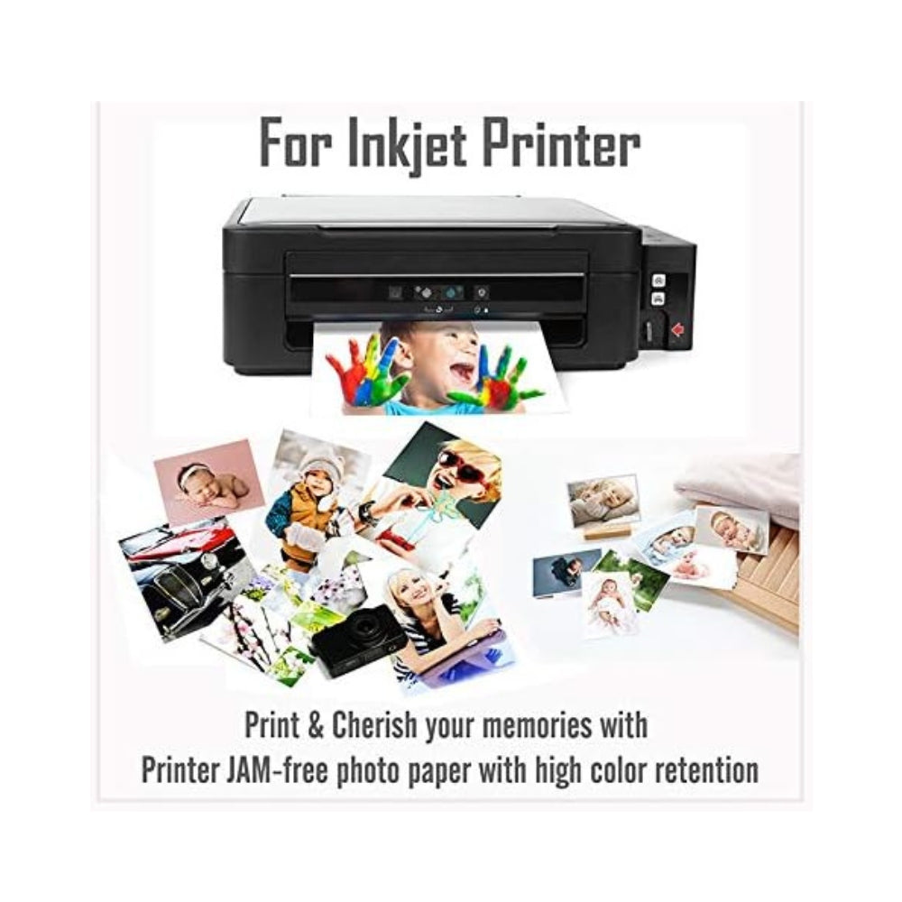 6 × 4 Inch Glossy Photo Paper – 180 GSM, 100 Sheets