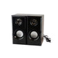 K2036 2.0 Multimedia Speakers – Wooden Box, 3.5mm Stereo Jack, USB Powered for PC & Laptop