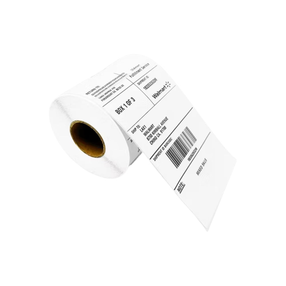 Barcode Label Rolls – 4 × 6 Inch White Self-Adhesive Labels, Permanent Adhesive, Perforated, 700 Labels per Roll – 1 Roll
