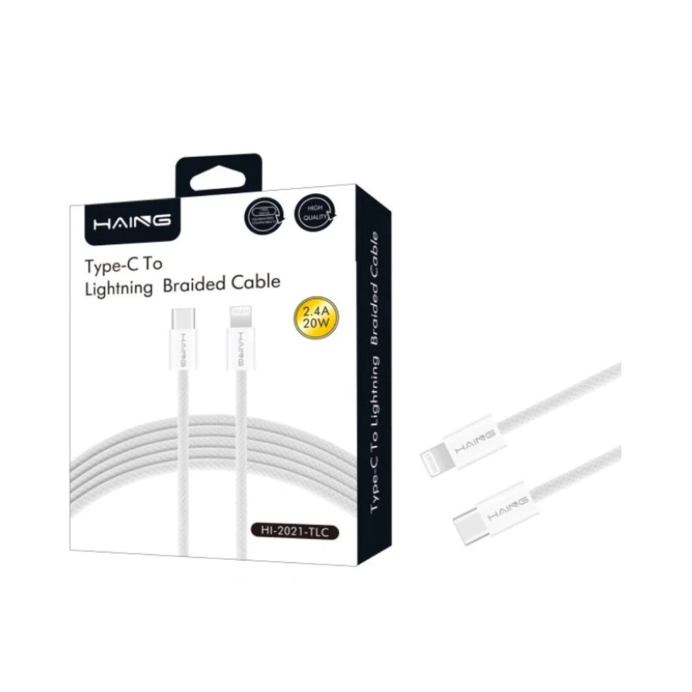 HAING HI-2021-TLC Type-C to Lightning Braided Cable – 1.2m, 20W