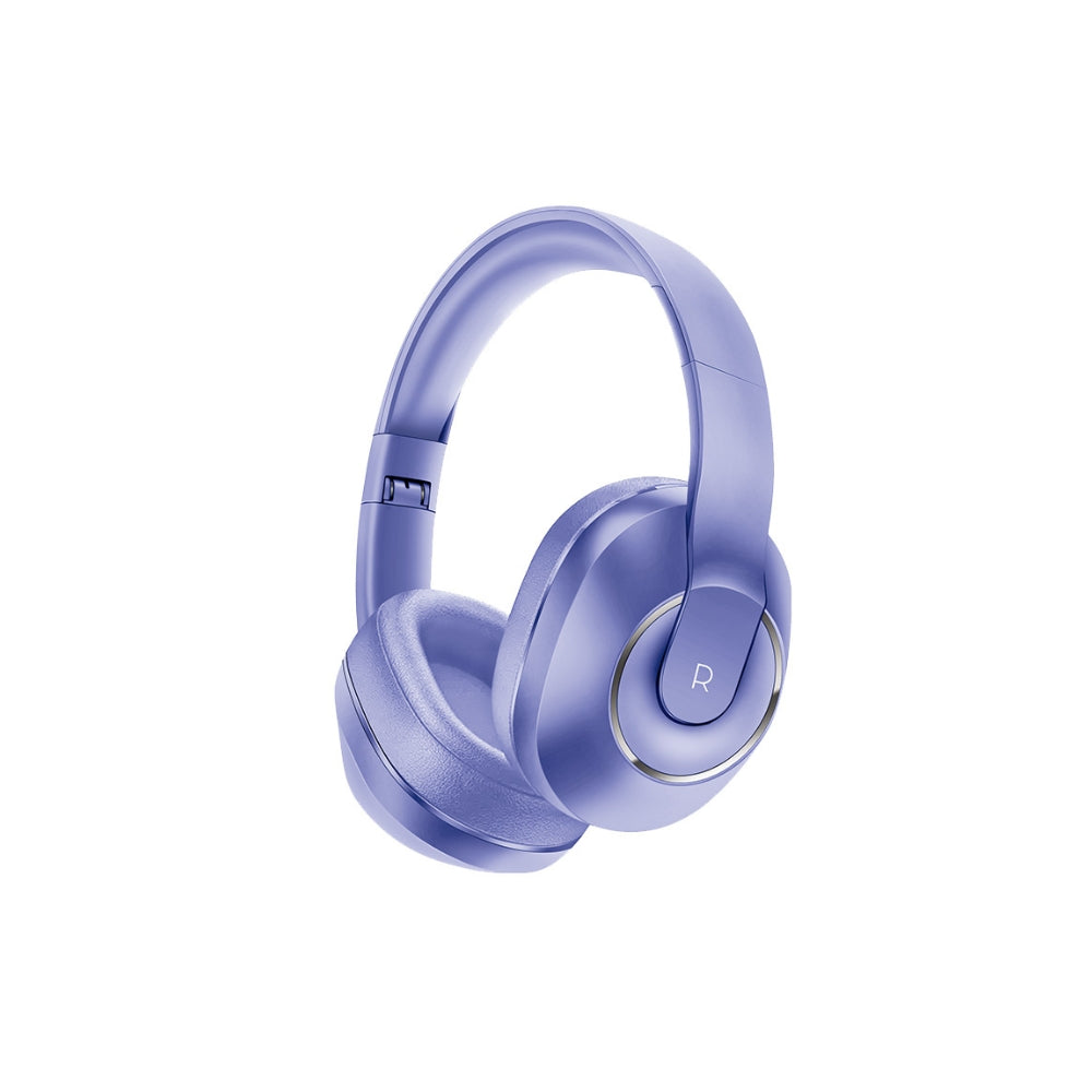 6D Wireless EV780 On-Ear Wireless Headphones – Purple, Bluetooth 5.3