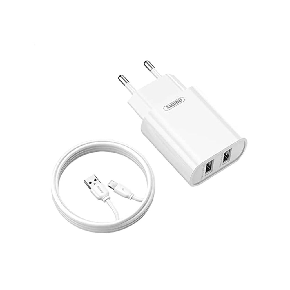 REMAX 2-Port Power Adapter with USB-C to Lightning Cable