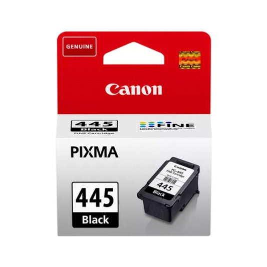 Canon PG-445 Genuine Black Ink Cartridge - 8 ml, Up to 180 Pages
