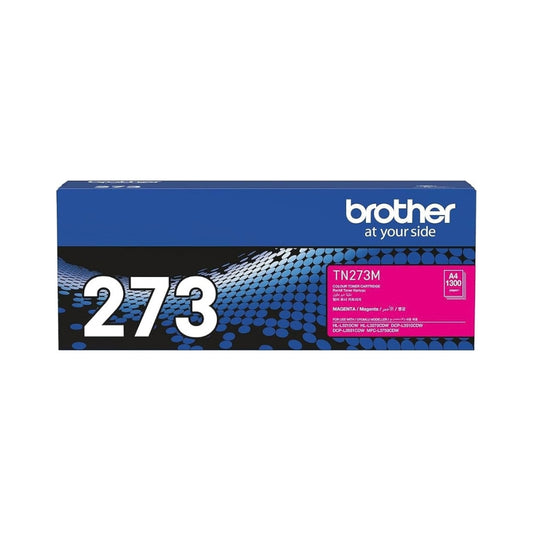 Brother TN-273M Genuine Magenta Toner Cartridge – Standard Yield – Up to 1,300 Pages