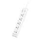Huntkey SZC417 Universal Power Strip – 5 AC Sockets, 2 USB-C & 1 USB-A, 3-Meter Cable