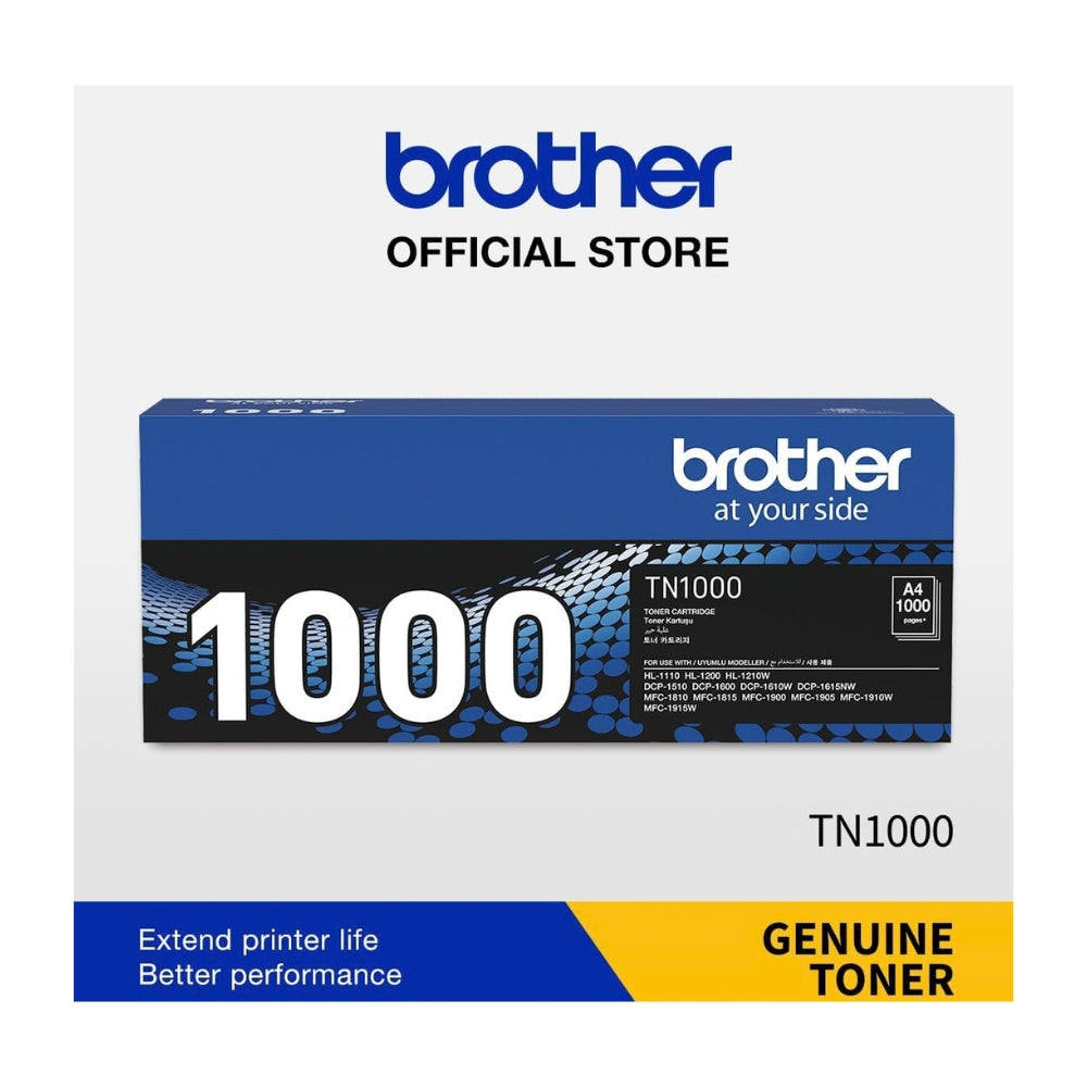 خرطوشة حبر أسود متوافقة مع طابعة براذر TN-1000 - 1,000 صفحة