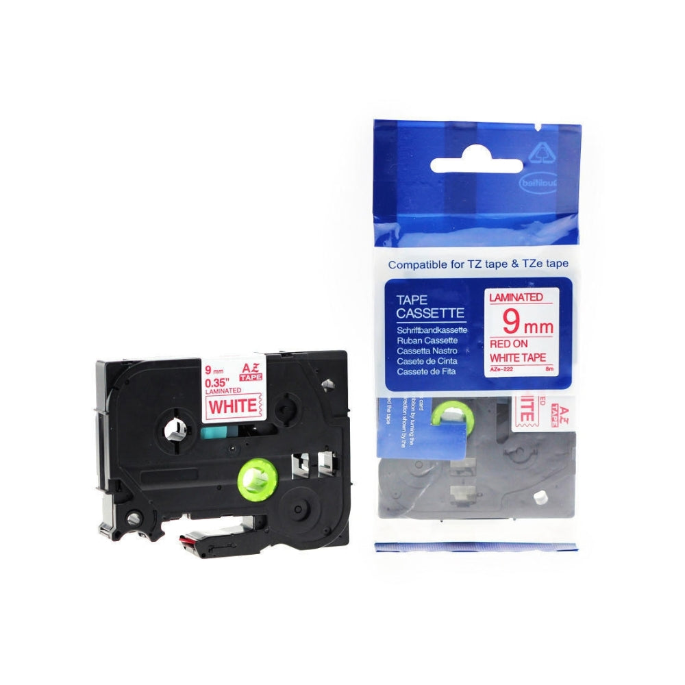 Brother TZe-232 Compatible Label Tape 12mm – Red on White