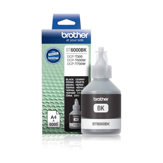 Brother BT6000BK Genuine Black Ink Bottle, Approx. 6,000 Pages