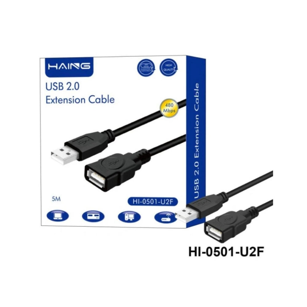 HAING HI-0501-U2F USB 2.0 Extension Cable – 5M