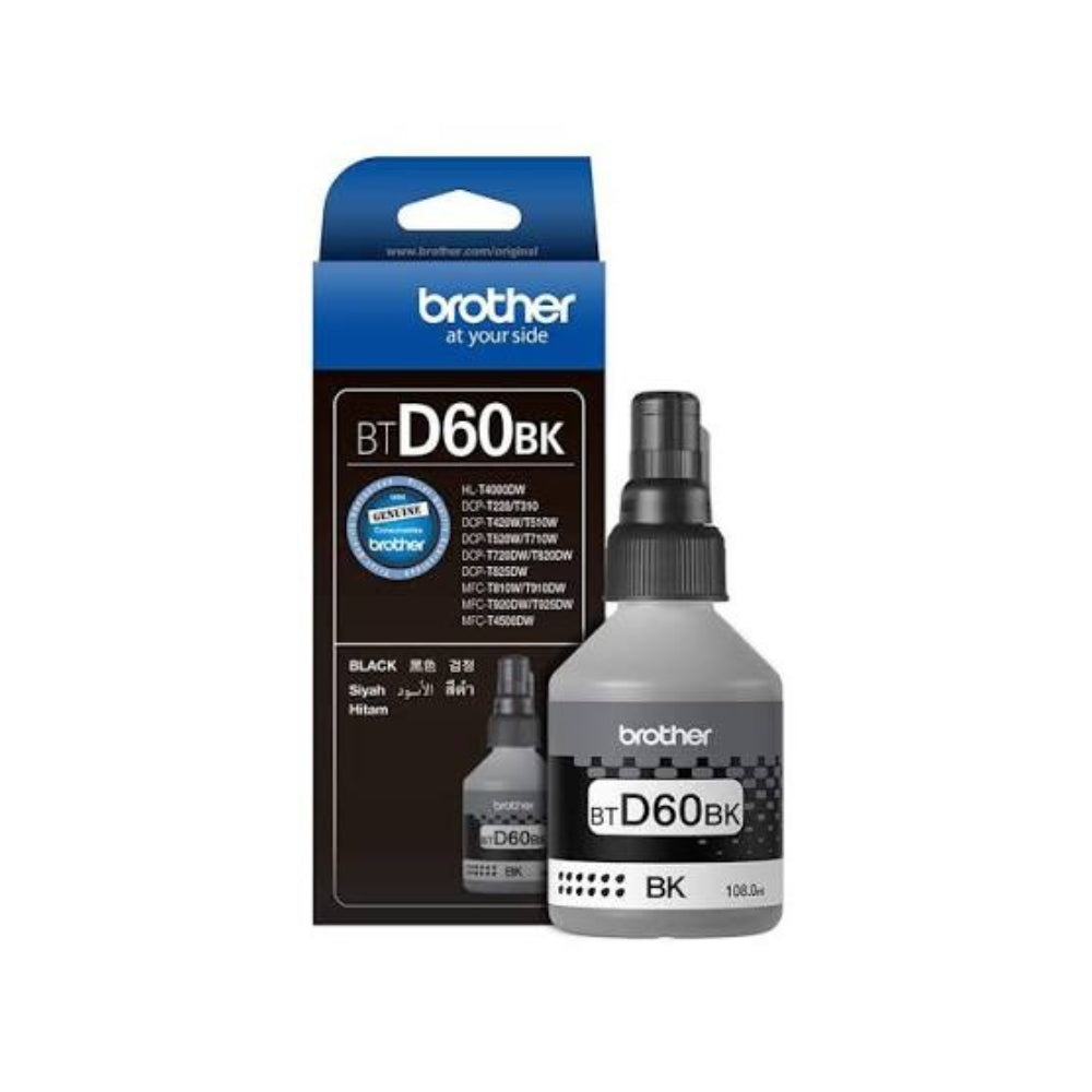 Brother Original Ink Tank Ink Bottle – BTD60BK / BT5000 Series – Available in Multiple Colours